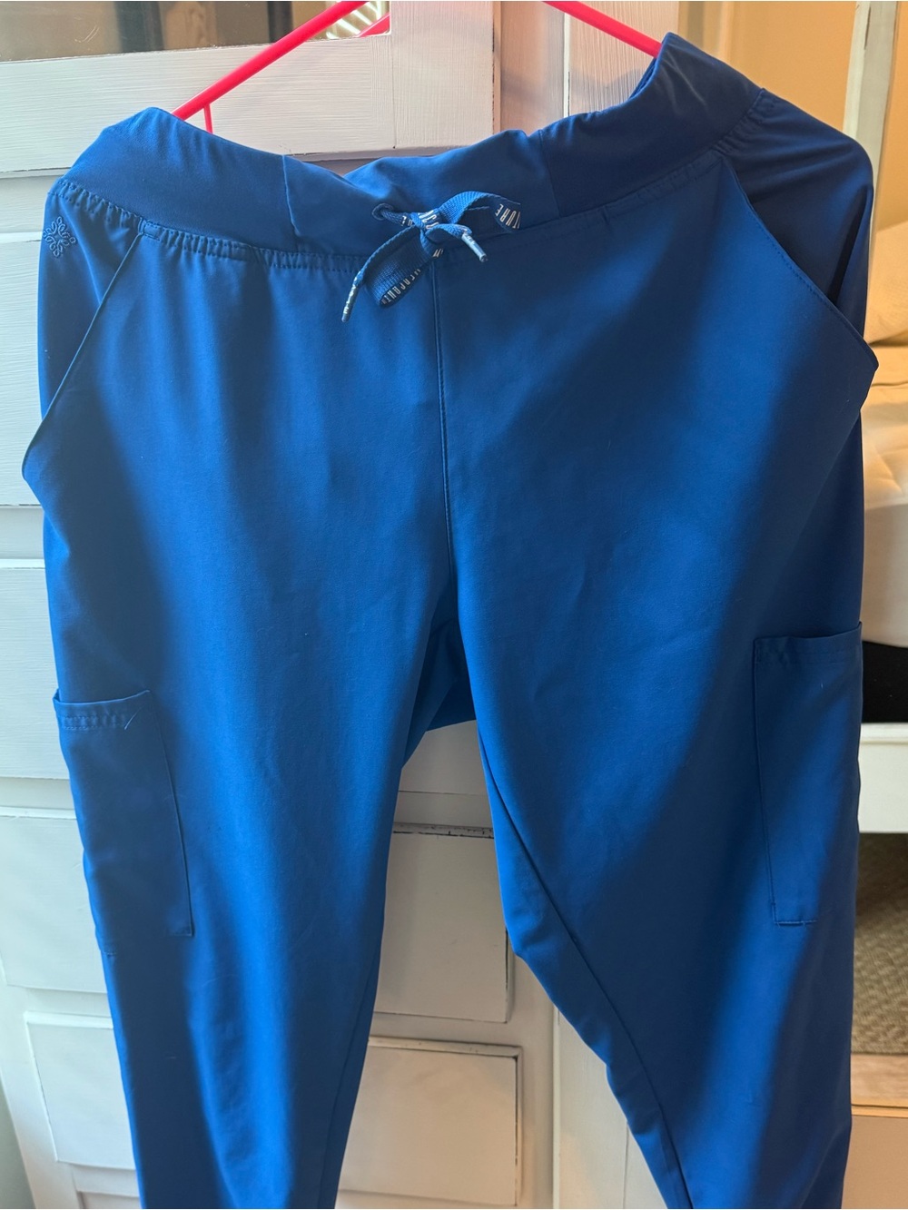Med Couture Men's Royal Blue Drawstring Joggers with Utility Pockets